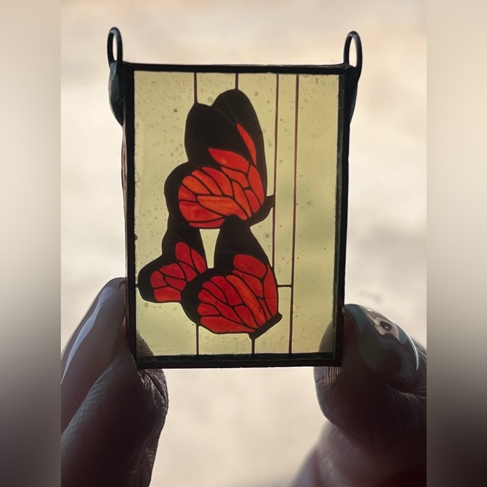 Vintage Handcrafted Artisan Butterfly Pendant